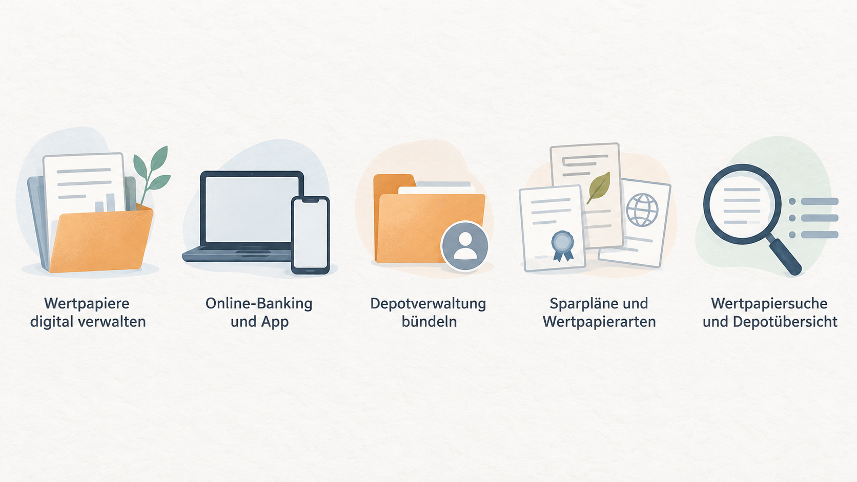 Show the ING Direkt-Depot as a digital service available through Online-Banking and the ING App, with the stated dashboard features.